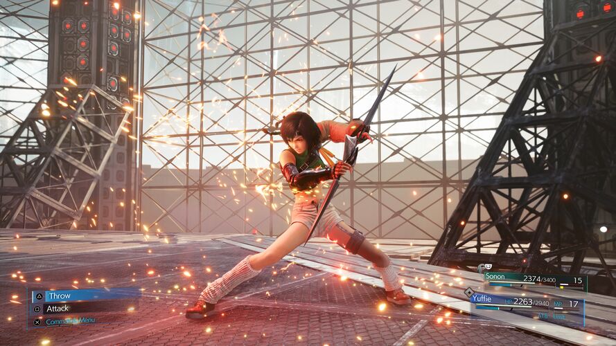 re 08 Battle Yuffie LimitBreak Bloodbathactivation stance EN 50ba3